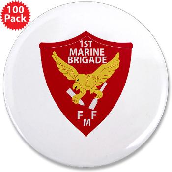 1MEB - M01 - 01 - 1st Marine Expeditionary Brigade - 3.5" Button (100 pack)